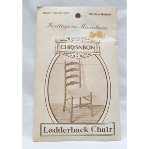 Vintage Chrysnbon Heritage In Miniatures Ladderback Chair Minikit M-520